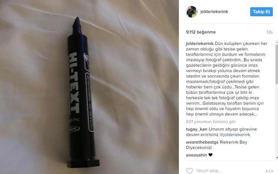 Riekerink her yerde onu arıyor