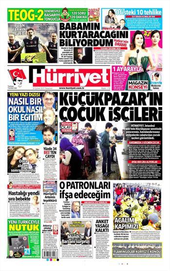 20 Şubat 2017 - Gazete manşetleri