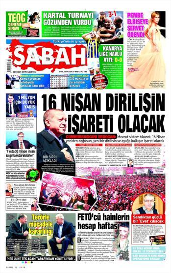 20 Şubat 2017 - Gazete manşetleri