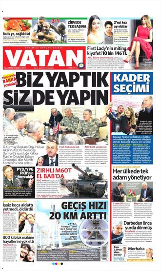 20 Şubat 2017 - Gazete manşetleri