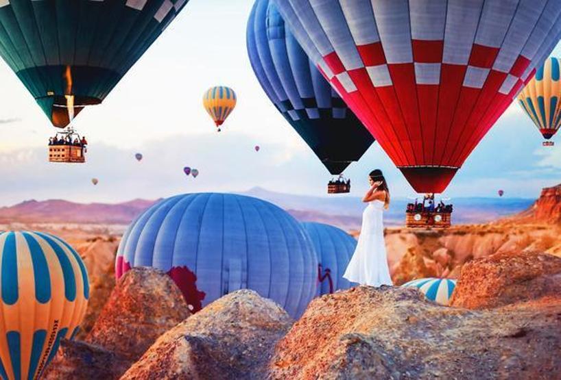 Rus fotoğrafçının Kapadokya çekimlerine binlerce beğeni yağdı