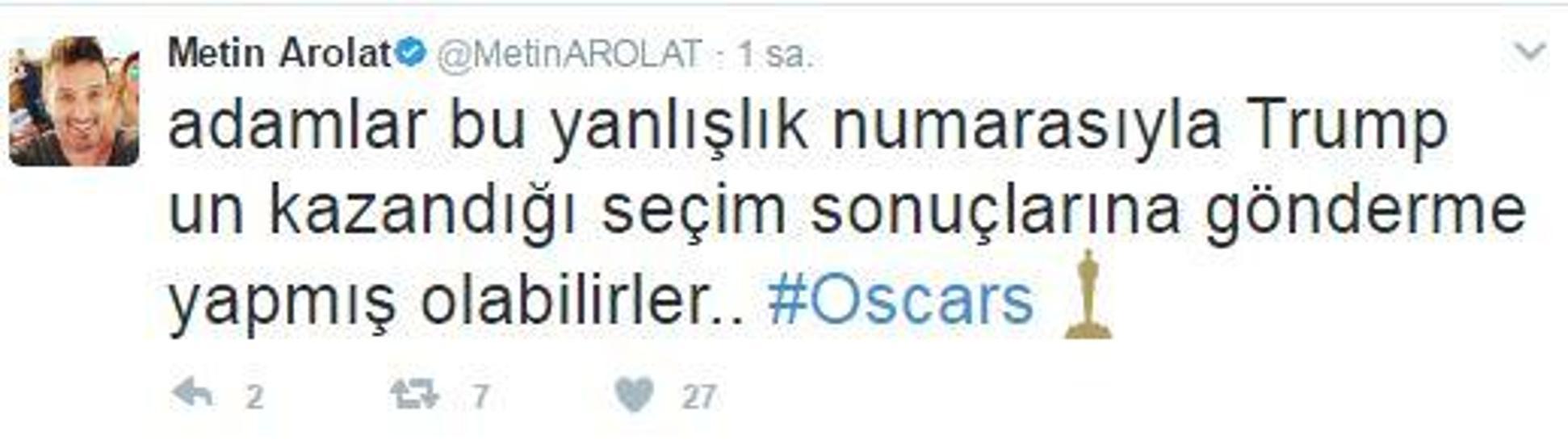 2017 Oscar Ödülleri: Burcu Esmersoy Oscar akademisini istifaya davet etti