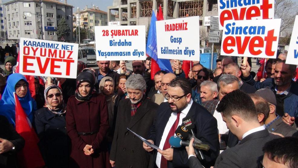Sincanda 28 Şubat protestosu