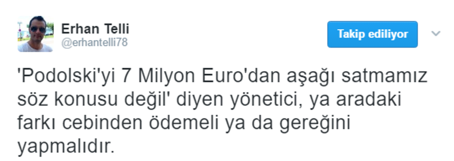 Galatasarayın Podolski açıklaması sosyal medyayı salladı