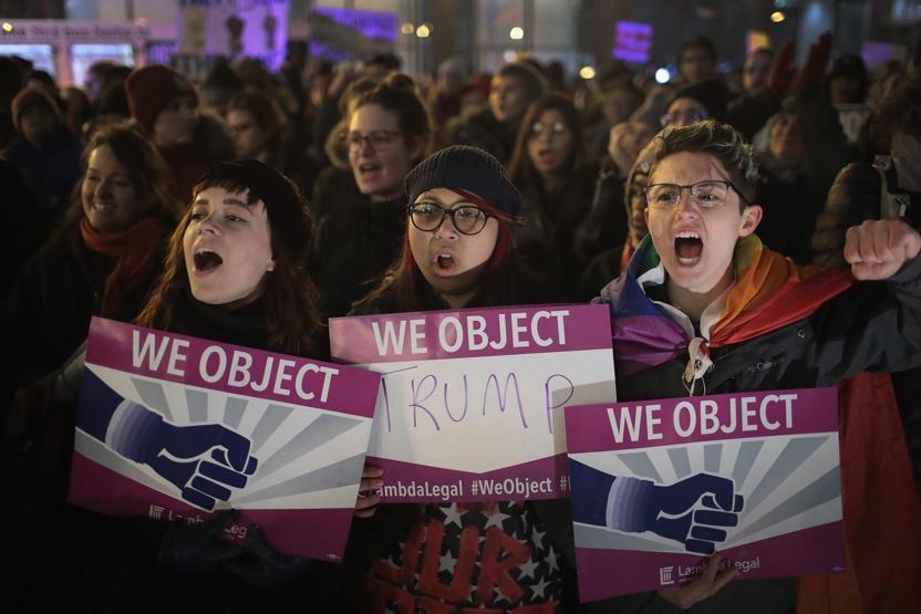 Transseksüeller Trumpı protesto etti