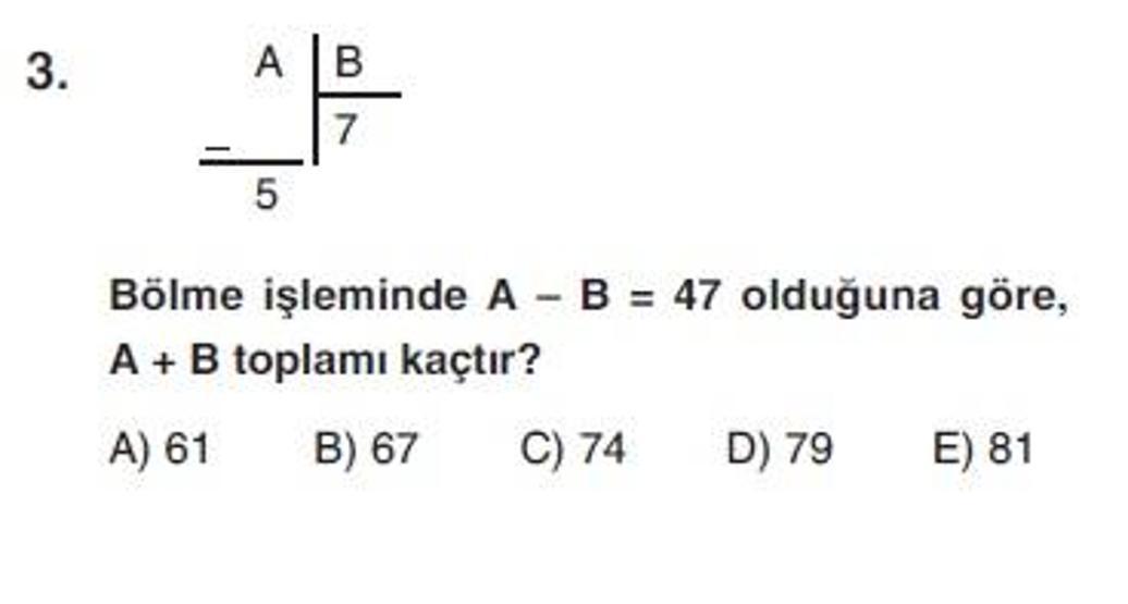İkinci Online YGS denemesi Matematik testi cevap anahtarı