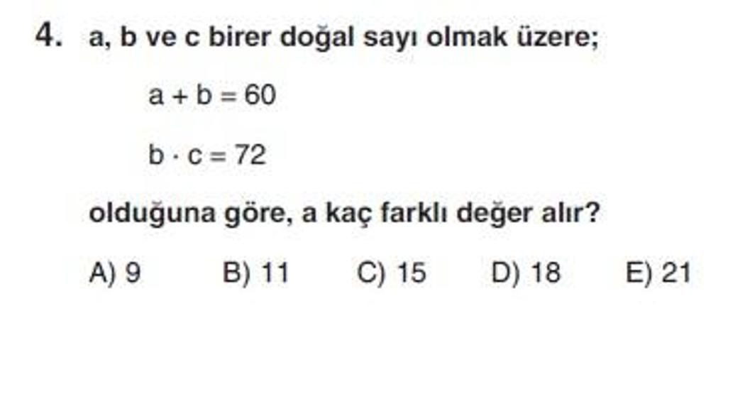 İkinci Online YGS denemesi Matematik testi cevap anahtarı