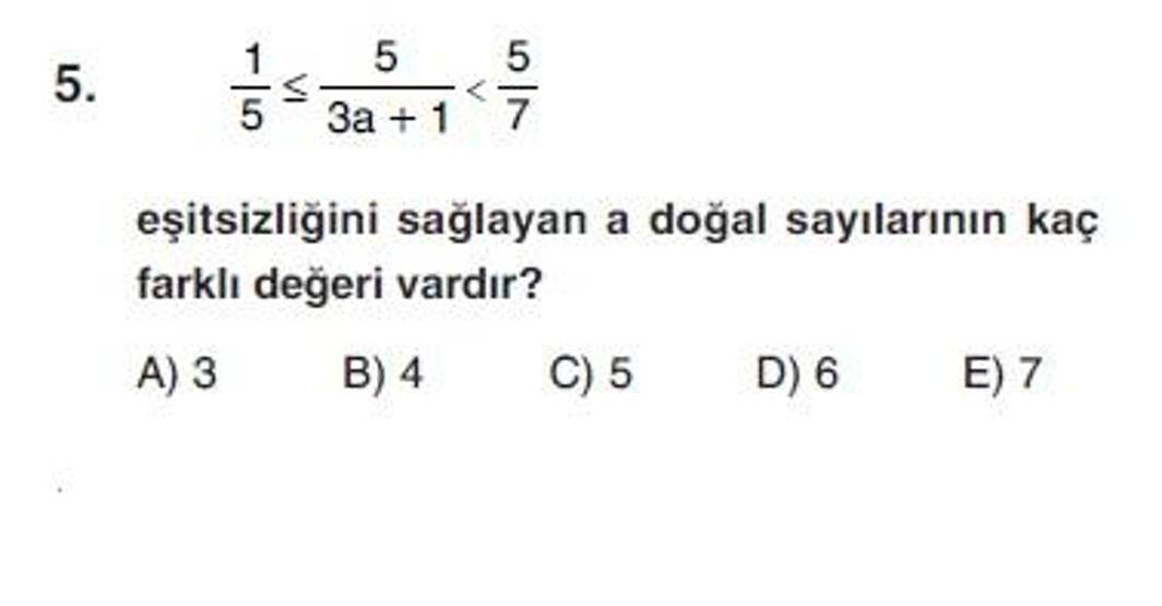İkinci Online YGS denemesi Matematik testi cevap anahtarı