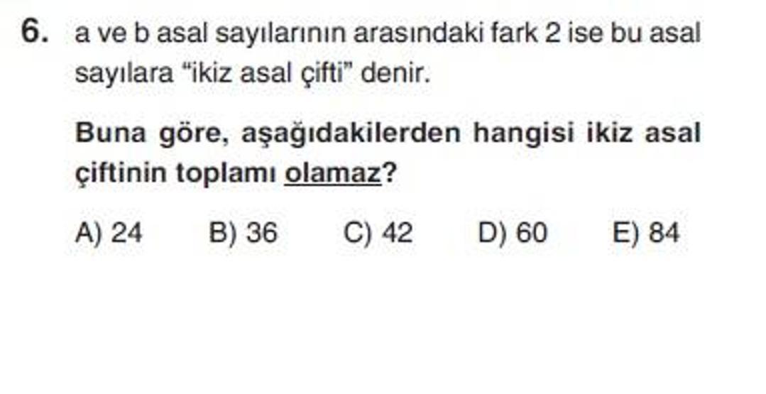 İkinci Online YGS denemesi Matematik testi cevap anahtarı