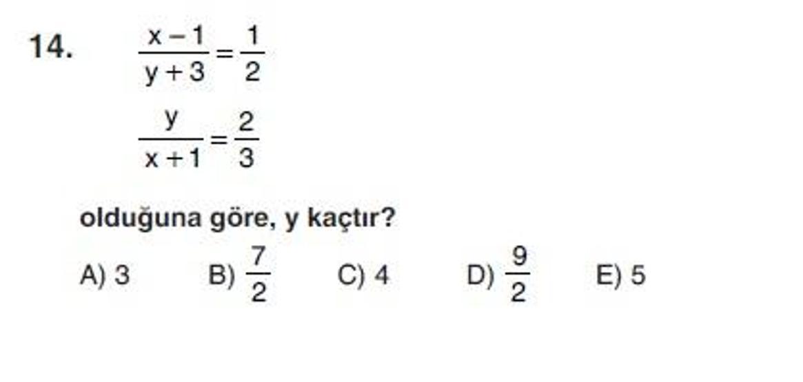 İkinci Online YGS denemesi Matematik testi cevap anahtarı