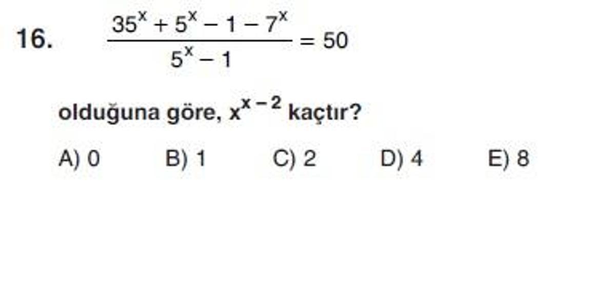 İkinci Online YGS denemesi Matematik testi cevap anahtarı