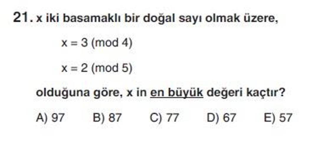 İkinci Online YGS denemesi Matematik testi cevap anahtarı