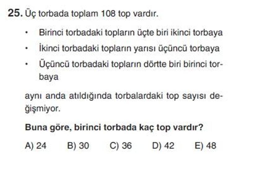 İkinci Online YGS denemesi Matematik testi cevap anahtarı