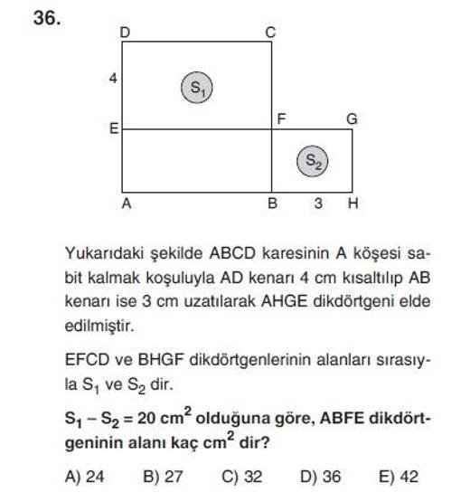İkinci Online YGS denemesi Matematik testi cevap anahtarı