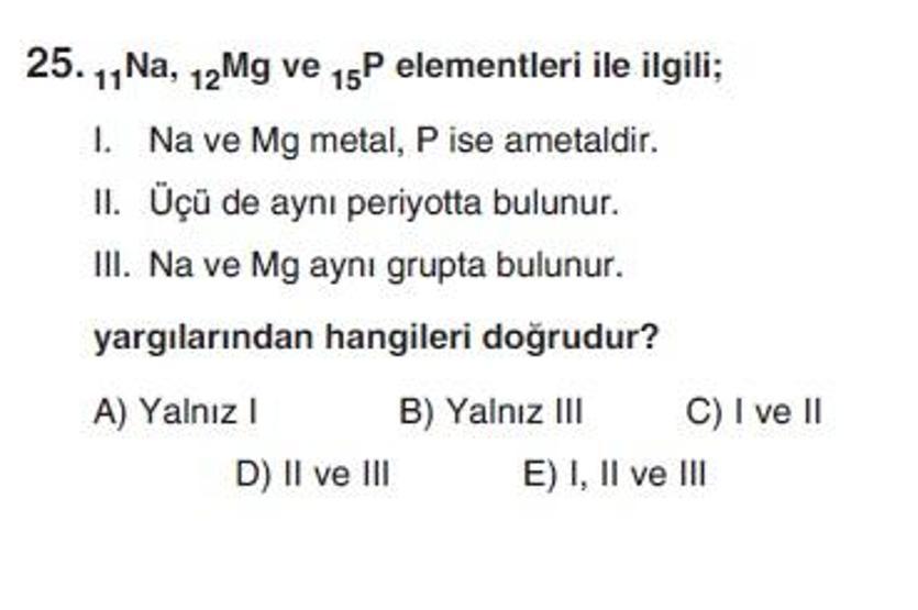 İkinci Online YGS denemesi Fen Bilimleri testi cevap anahtarı