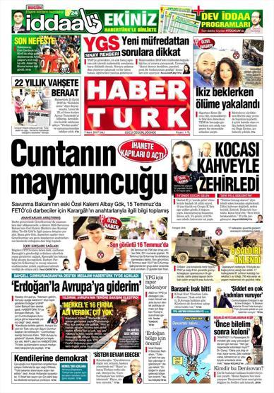 7 Mart 2017 - Gazete manşetleri