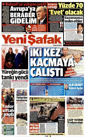7 Mart 2017 - Gazete manşetleri