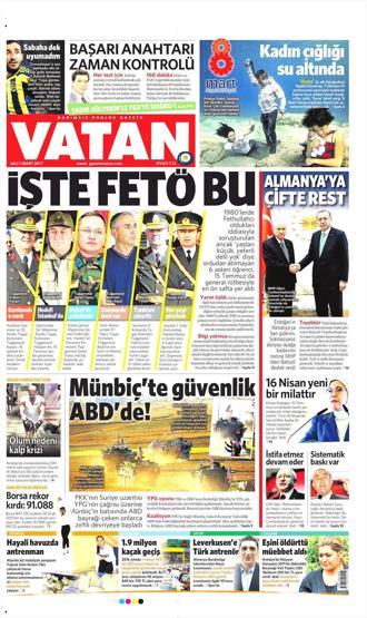 7 Mart 2017 - Gazete manşetleri