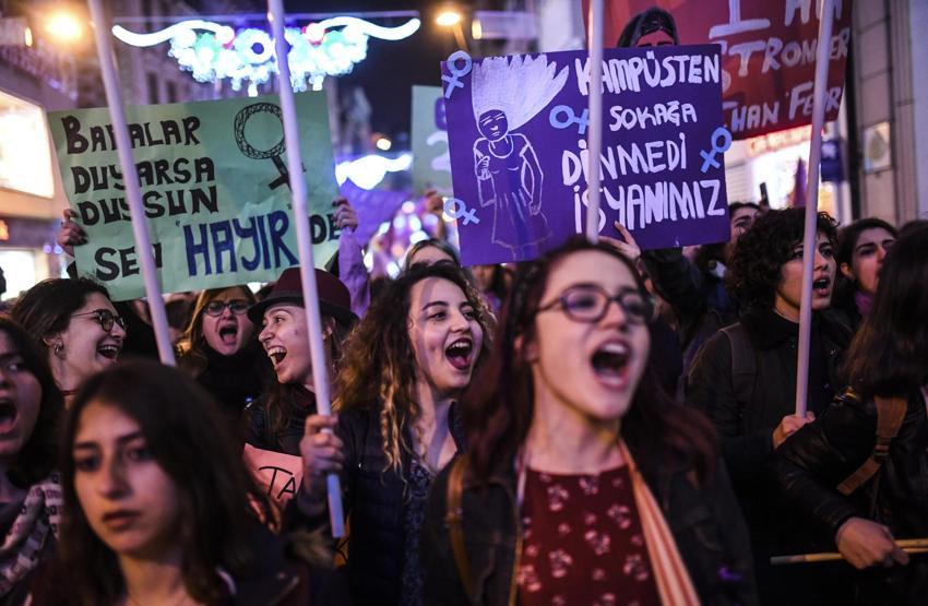 Kadınlar, Kadınlar Gününde İstiklalde buluştu