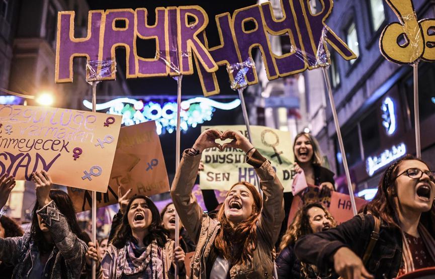 Kadınlar, Kadınlar Gününde İstiklalde buluştu