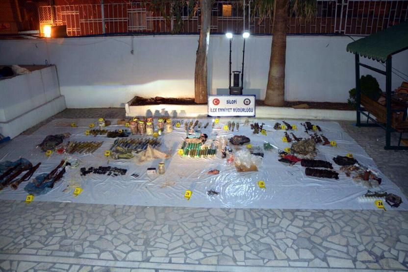 Silopide evin bodrumundan PKK cephaneliği çıktı