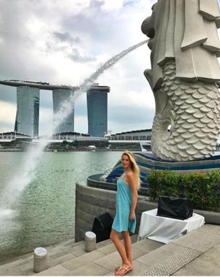 Dilara Öztunç Singapurda tatil yapıyor