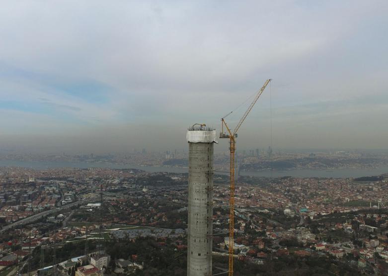 Küçük Çamlıca TV -Radyo Kulesinde sona geliniyor