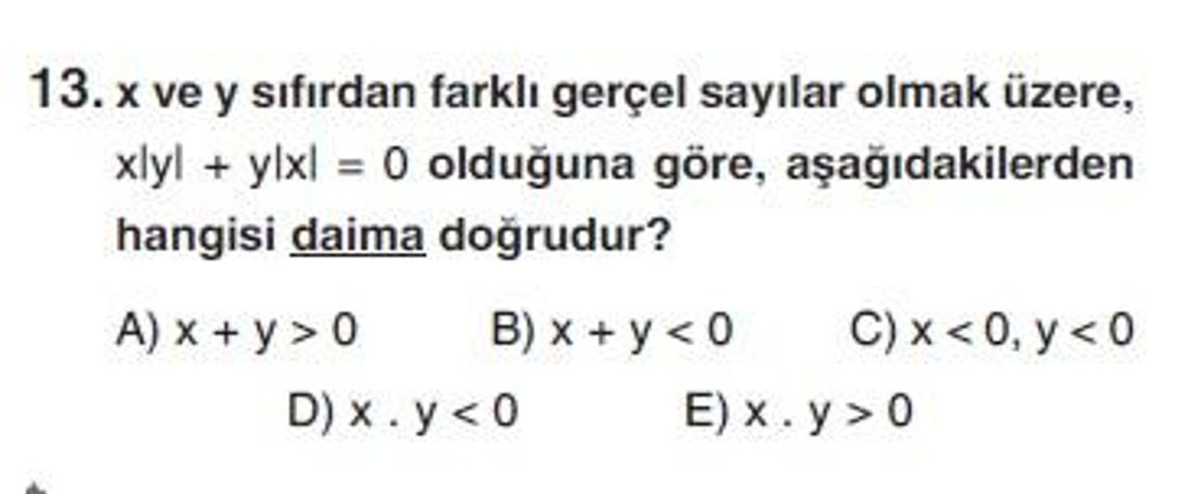 Üçüncü Online YGS denemesi Matematik testi cevap anahtarı