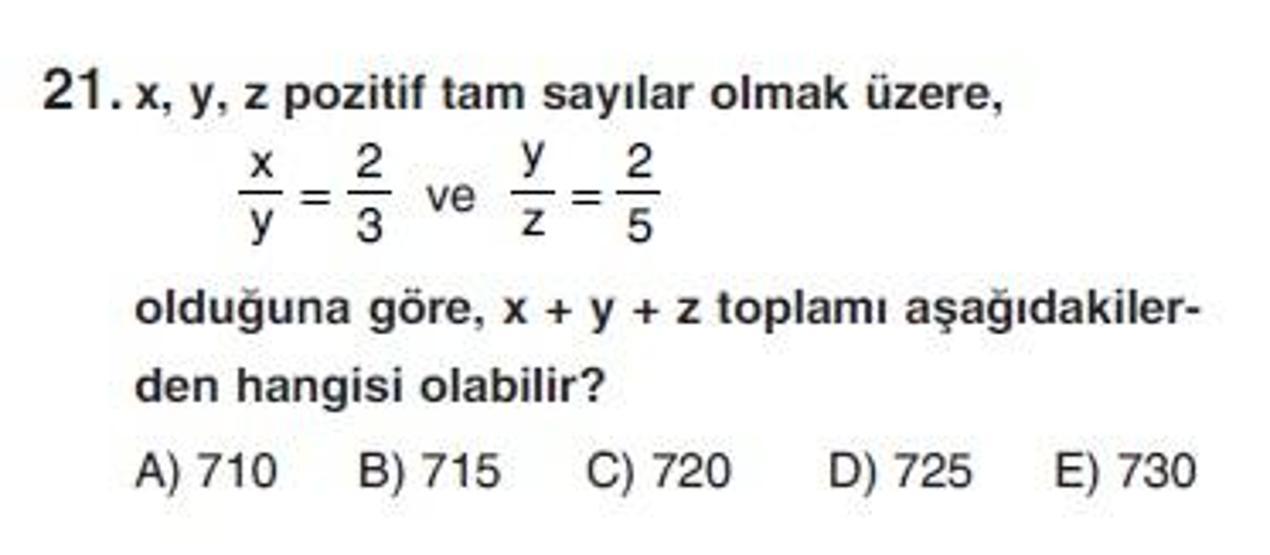 Üçüncü Online YGS denemesi Matematik testi cevap anahtarı