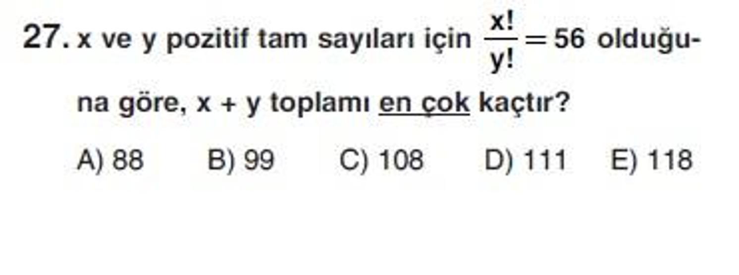 Üçüncü Online YGS denemesi Matematik testi cevap anahtarı