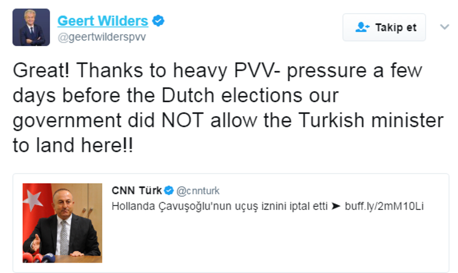 Irkçı lider sevinçle karşıladı