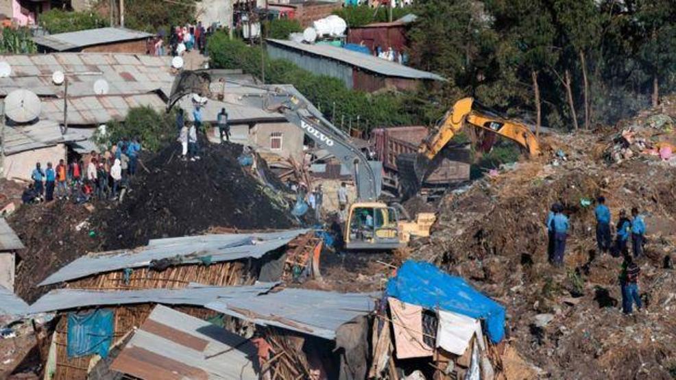 Etiyopyada çöp yığınlarının kayması sonucu heyelandan ölenlerin sayısı 46ya çıktı