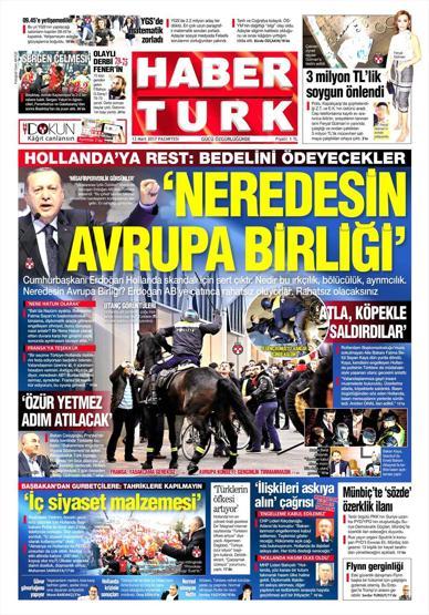 13 Mart 2017 - Gazete manşetleri