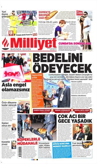 13 Mart 2017 - Gazete manşetleri