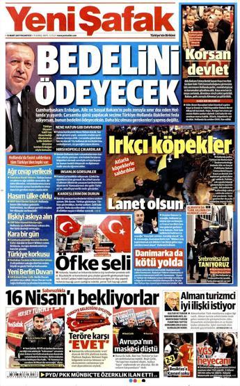 13 Mart 2017 - Gazete manşetleri