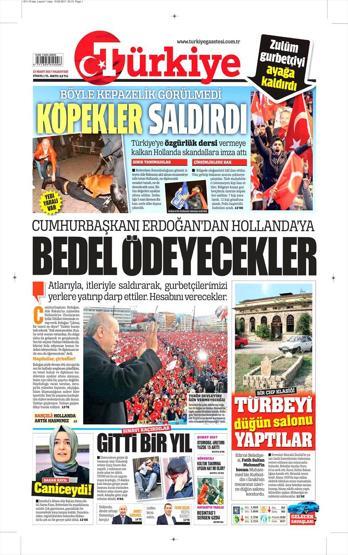 13 Mart 2017 - Gazete manşetleri