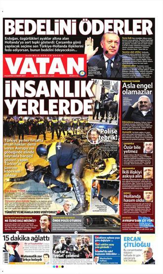 13 Mart 2017 - Gazete manşetleri
