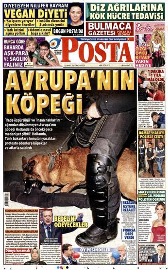 13 Mart 2017 - Gazete manşetleri