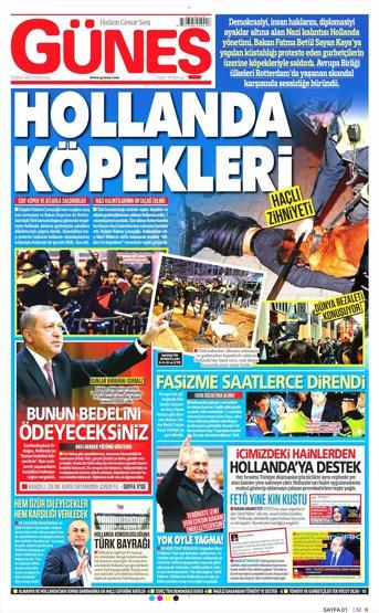 13 Mart 2017 - Gazete manşetleri