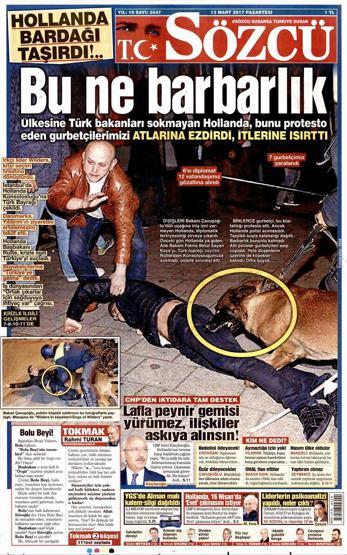 13 Mart 2017 - Gazete manşetleri
