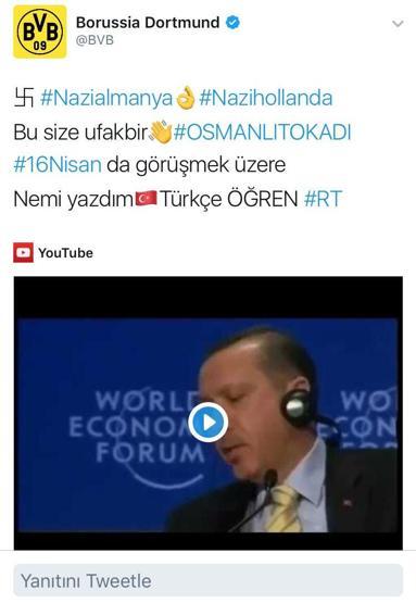 Borussia Dortmundun twitter hesabına hacker saldırısı