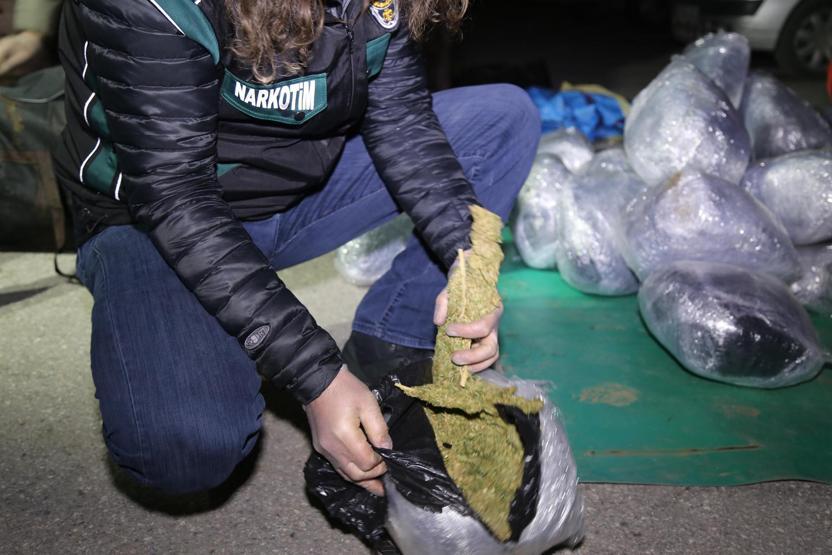 Arı kovanlarının arasında 350 kilo esrar bulundu
