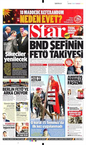 21 Mart 2017 - Gazete manşetleri