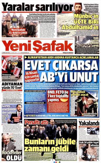 21 Mart 2017 - Gazete manşetleri