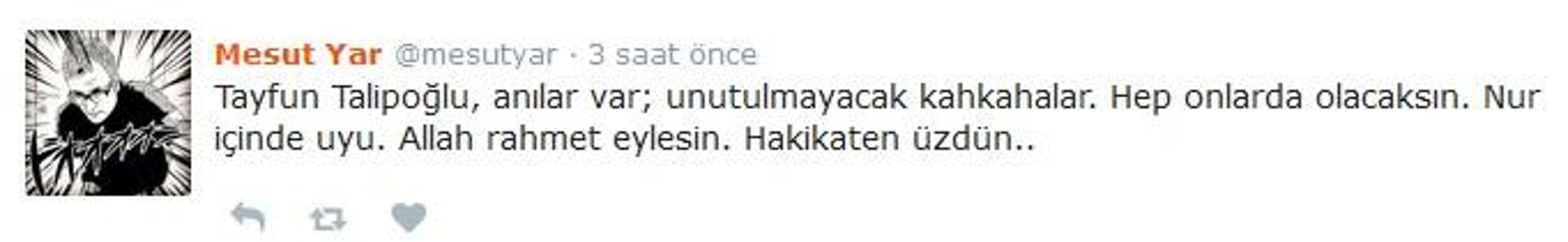 Tayfun Talipoğlunun ardından ünlüler ne dedi