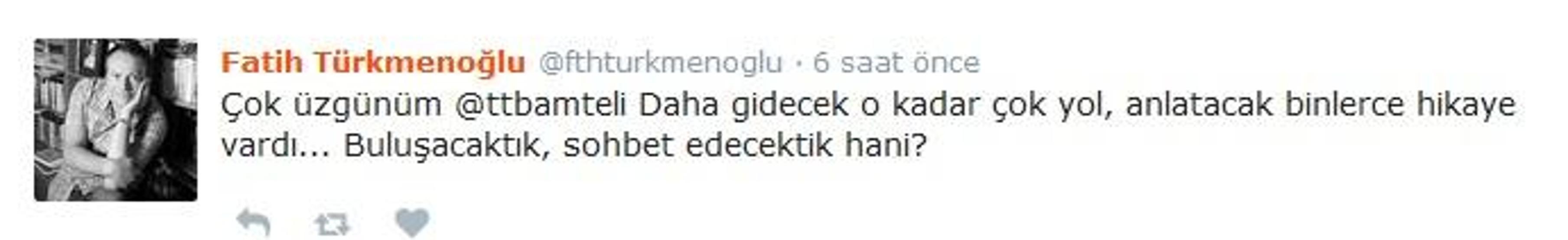 Tayfun Talipoğlunun ardından ünlüler ne dedi