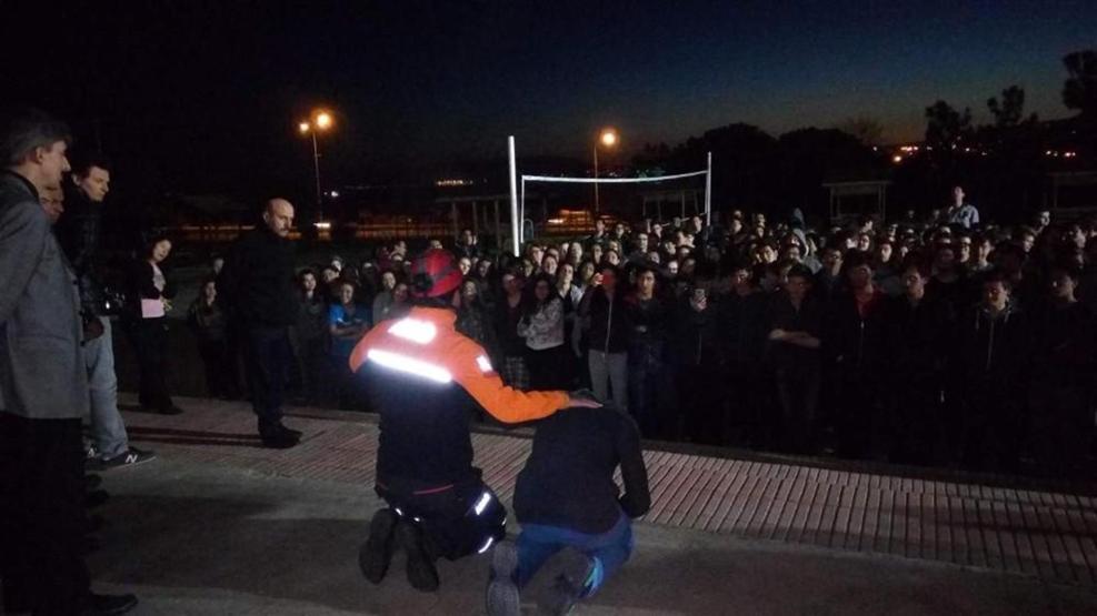Tekirdağda lisede deprem ve acil durum tatbikatı