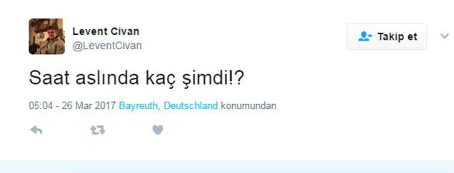 Şu an saat kaç Kafalar yine karıştı