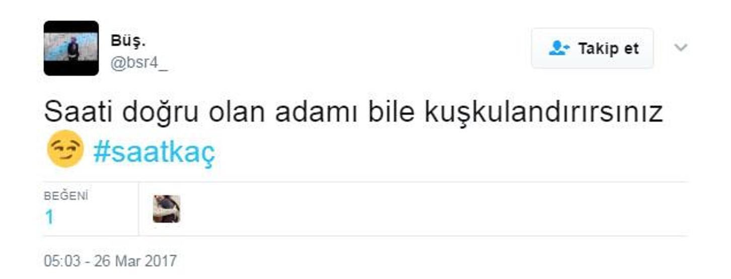 Şu an saat kaç Kafalar yine karıştı