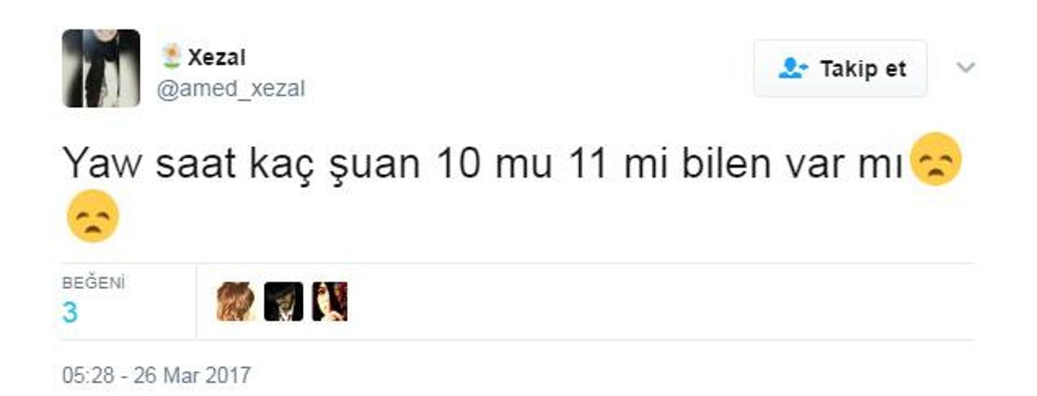 Şu an saat kaç Kafalar yine karıştı
